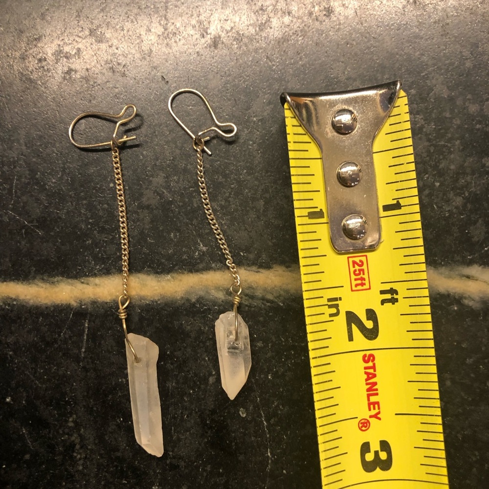 Anthropologie quartz earrings